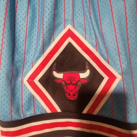 SIZE S Mitchell & Ness Lt Blue NBA Chicago Bulls 1995-96 Reload Swingman - Picture 4 of 7